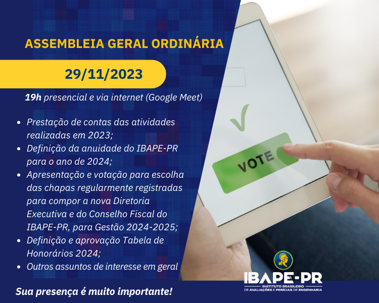 EDITAL DE CONVOCAÇÃO DO IBAPE-PR