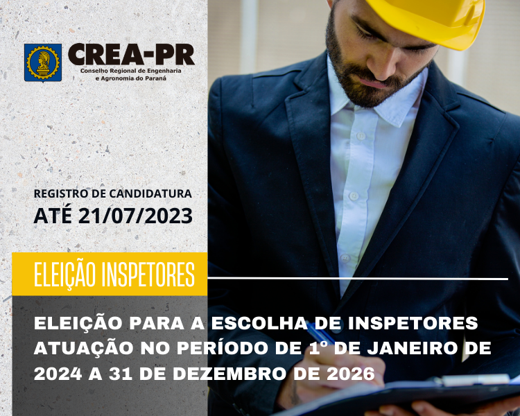 ELEIÇÃO INSPETORES 2023 CREA-PR